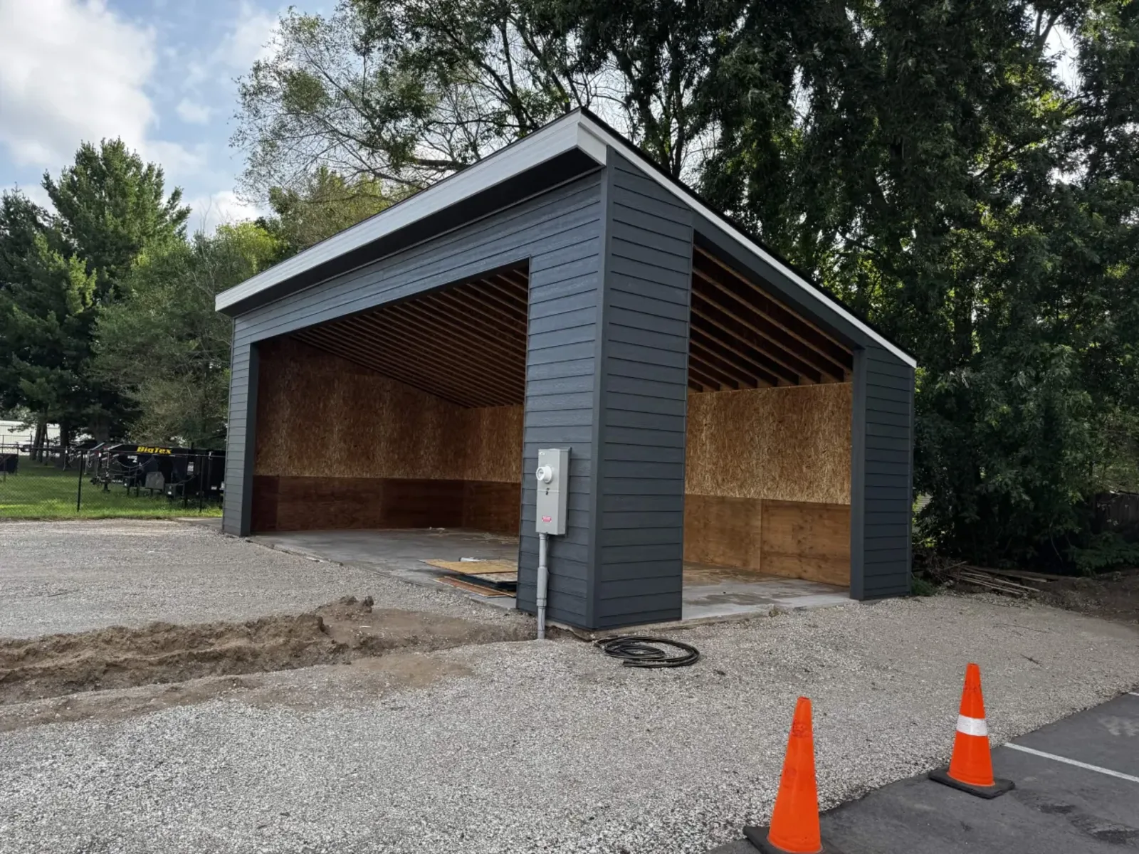 Angled view of the Hideout project